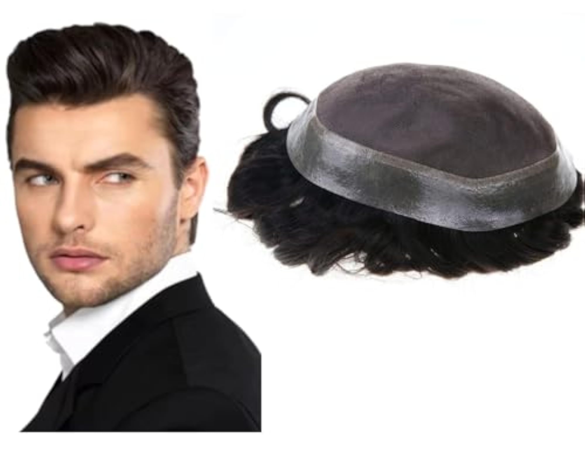 Men's Australian Patch Hair Replacement System, Durable Toupee